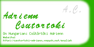 adrienn csutortoki business card
